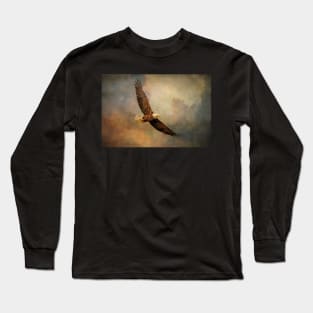 Bald Eagle In Boisterous Skies Long Sleeve T-Shirt